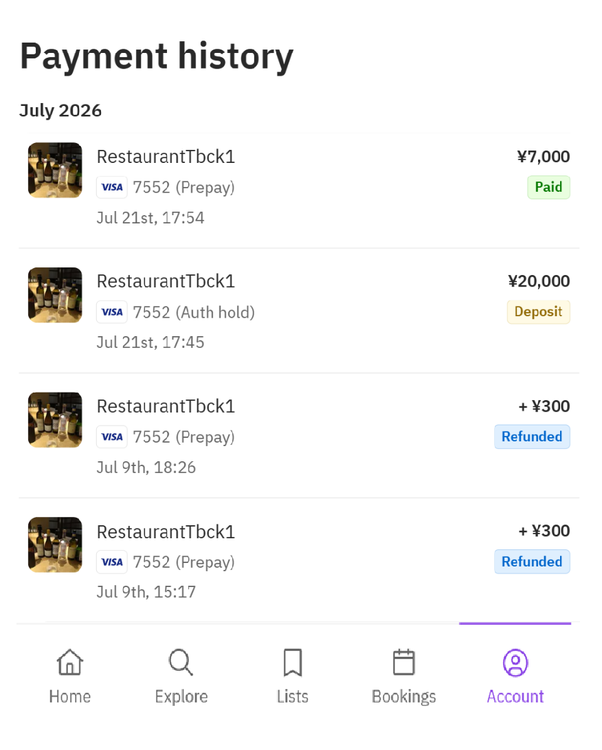 Viewing Payment History for Reservations Credit Card Reservations.png